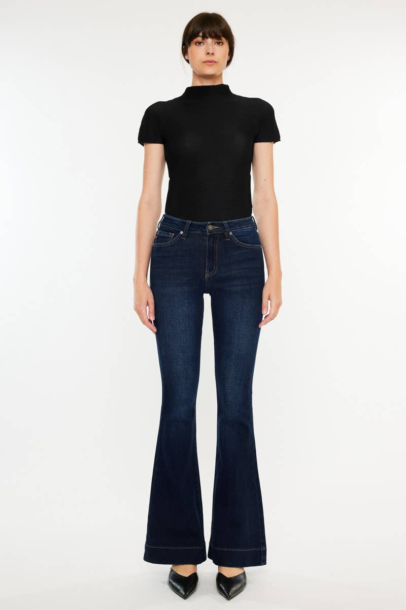 High Rise Flare Kick Jeans