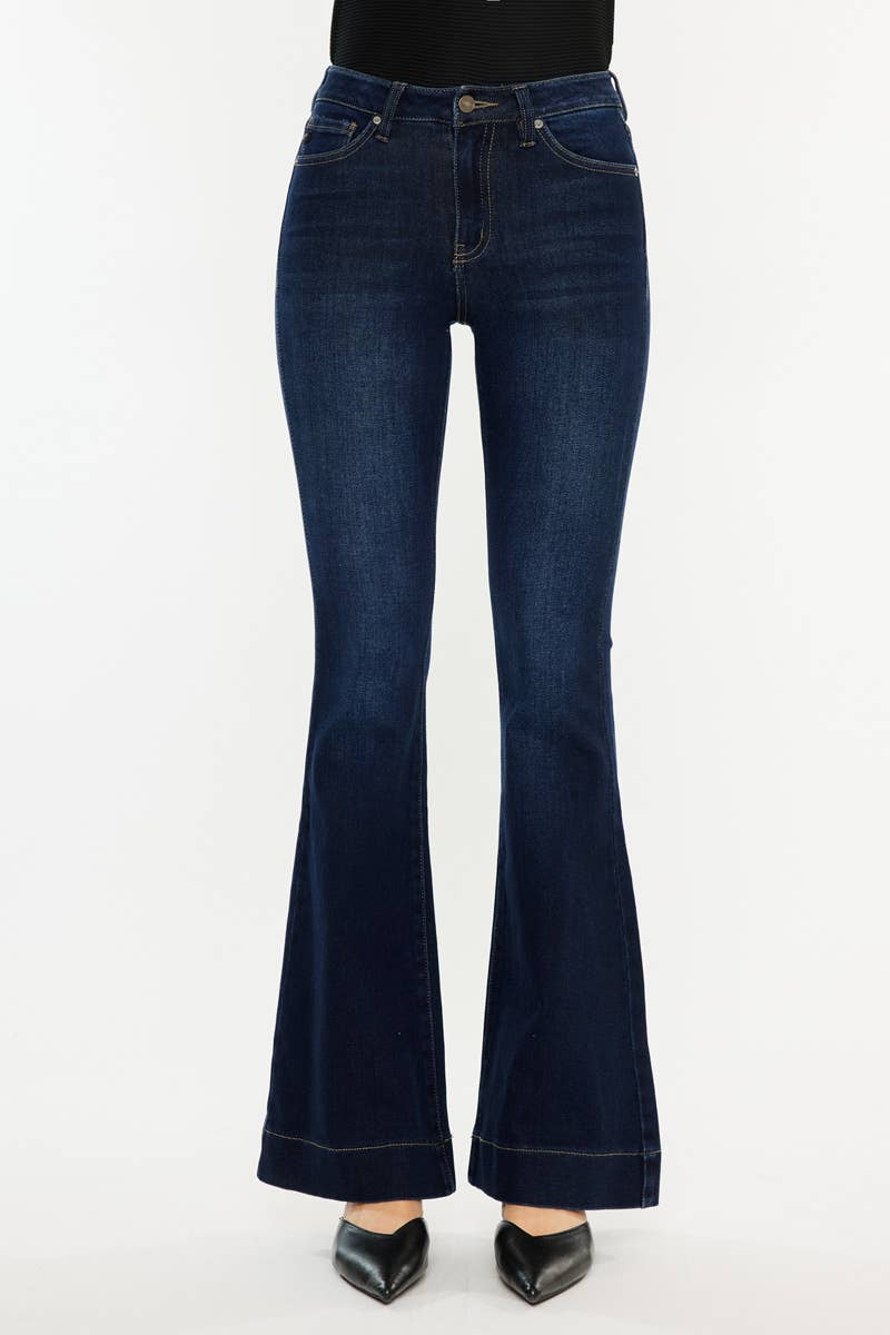 High Rise Flare Kick Jeans