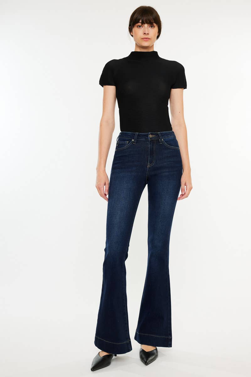 High Rise Flare Kick Jeans