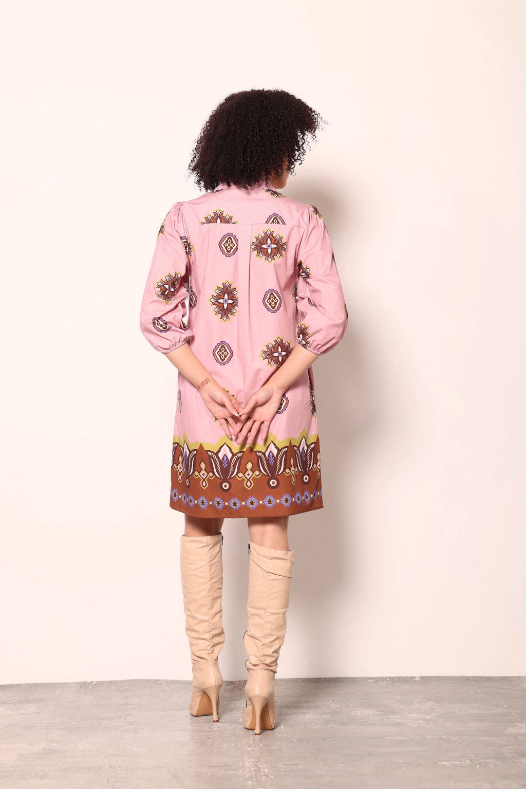 FLORAL MOTIFS AVA SHIRT DRESS