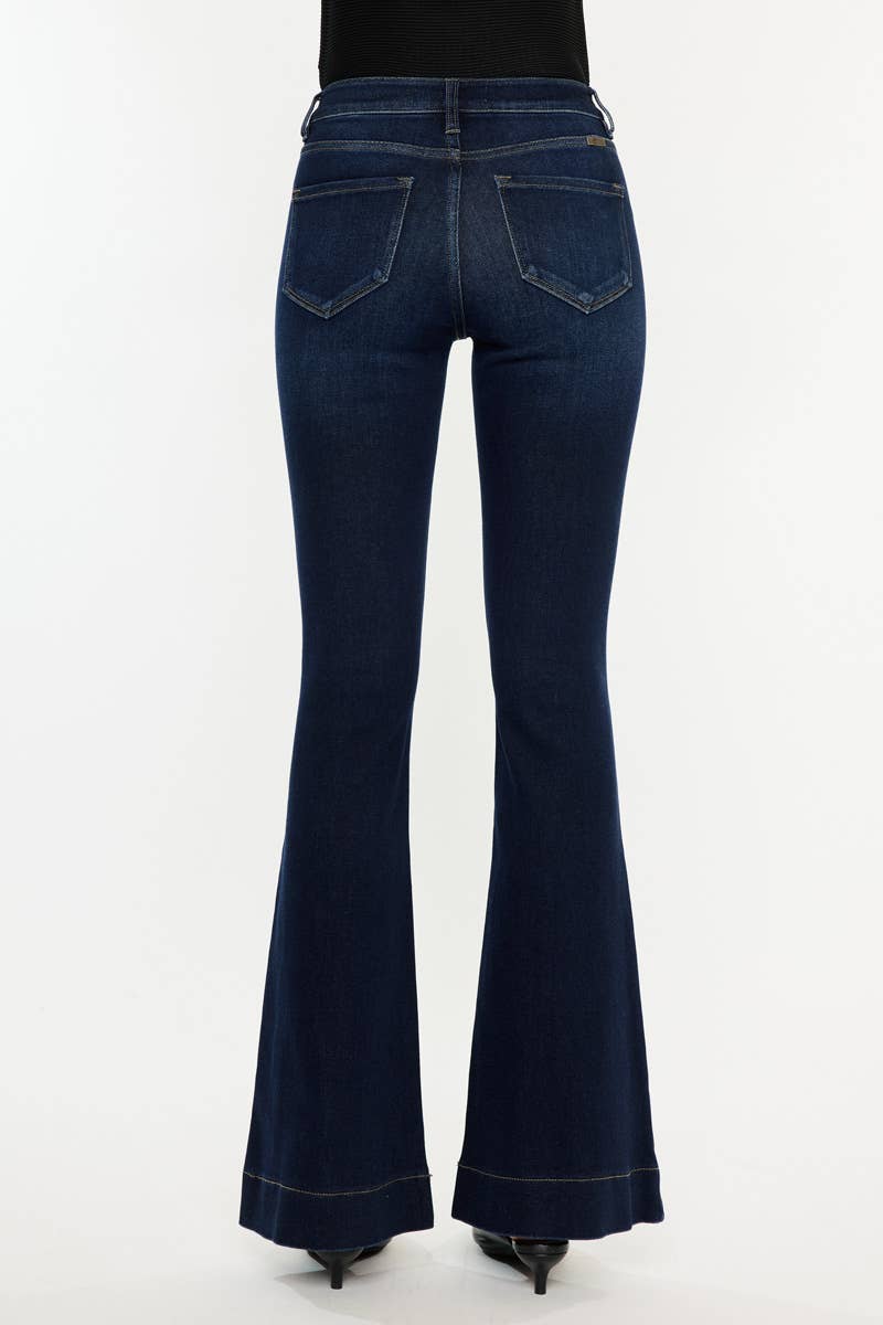 High Rise Flare Kick Jeans