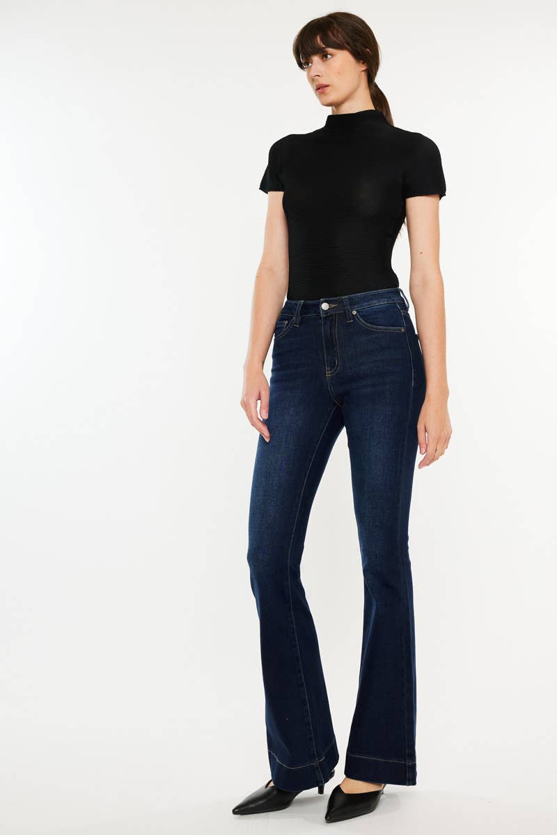High Rise Flare Kick Jeans