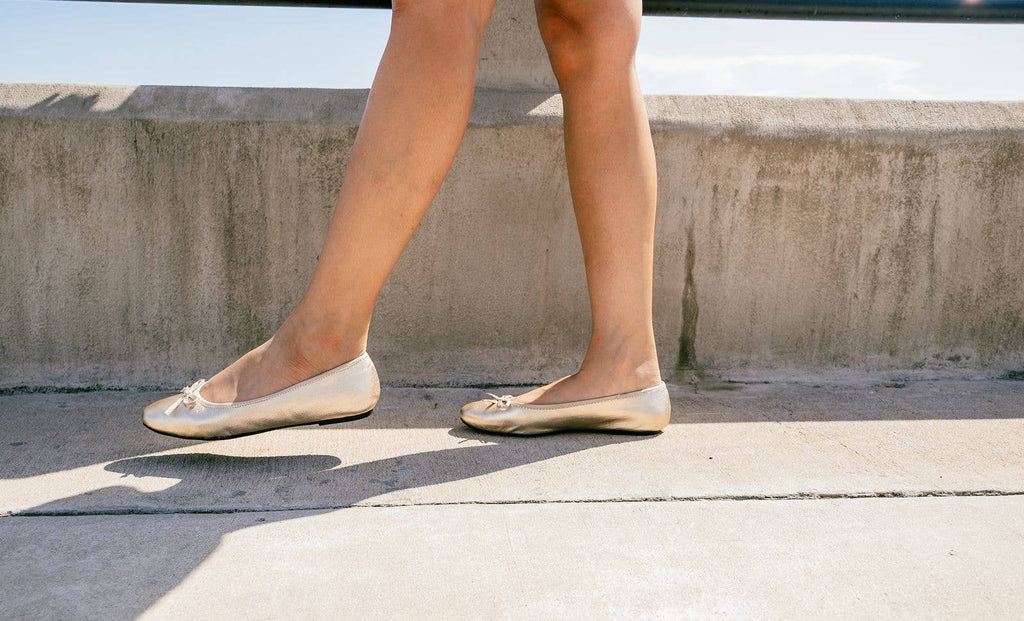 Austin leather ballet flat with bow