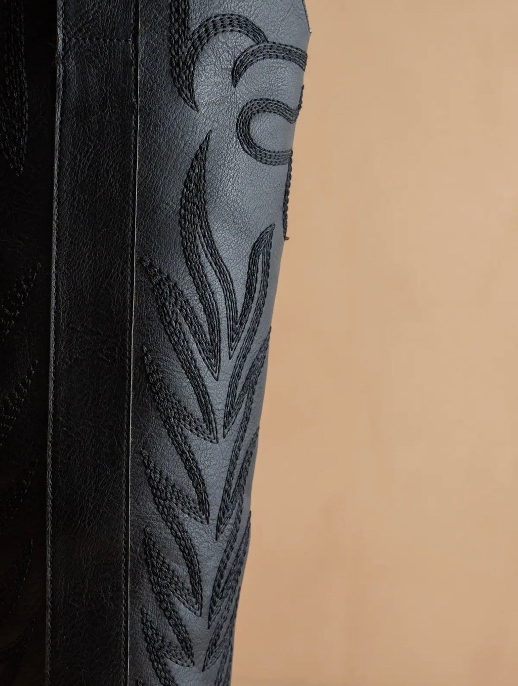 The Samara Black | Embroidered Western Tall Boot