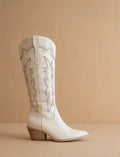 The Ainsley White | Embroidered Cowboy Western Boot