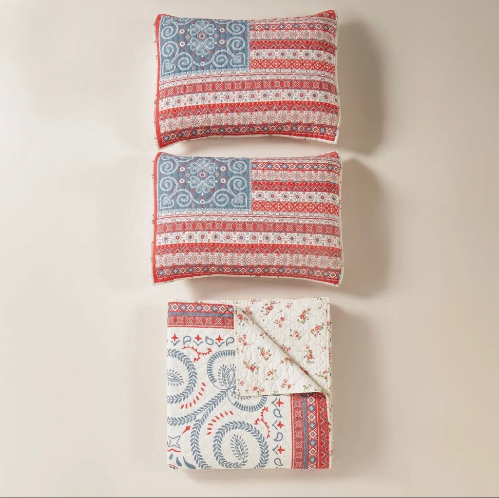 Boho Americana Quilt Set - 100% Cotton