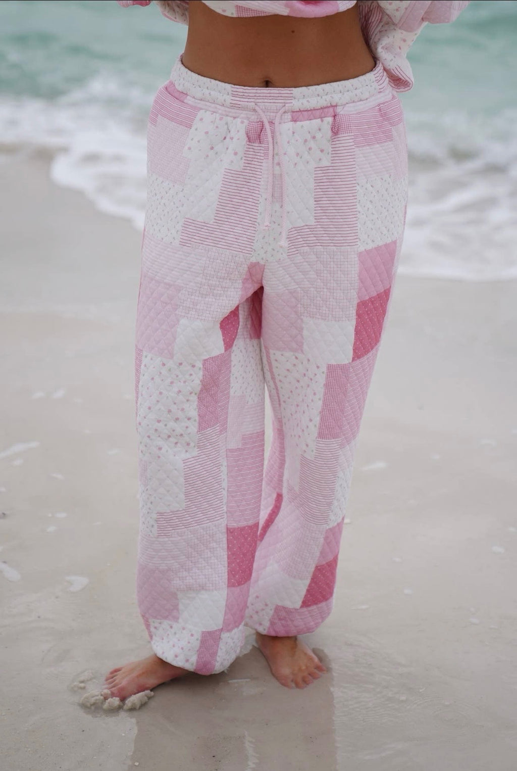 Quilted Patchwork Set - Light Pink