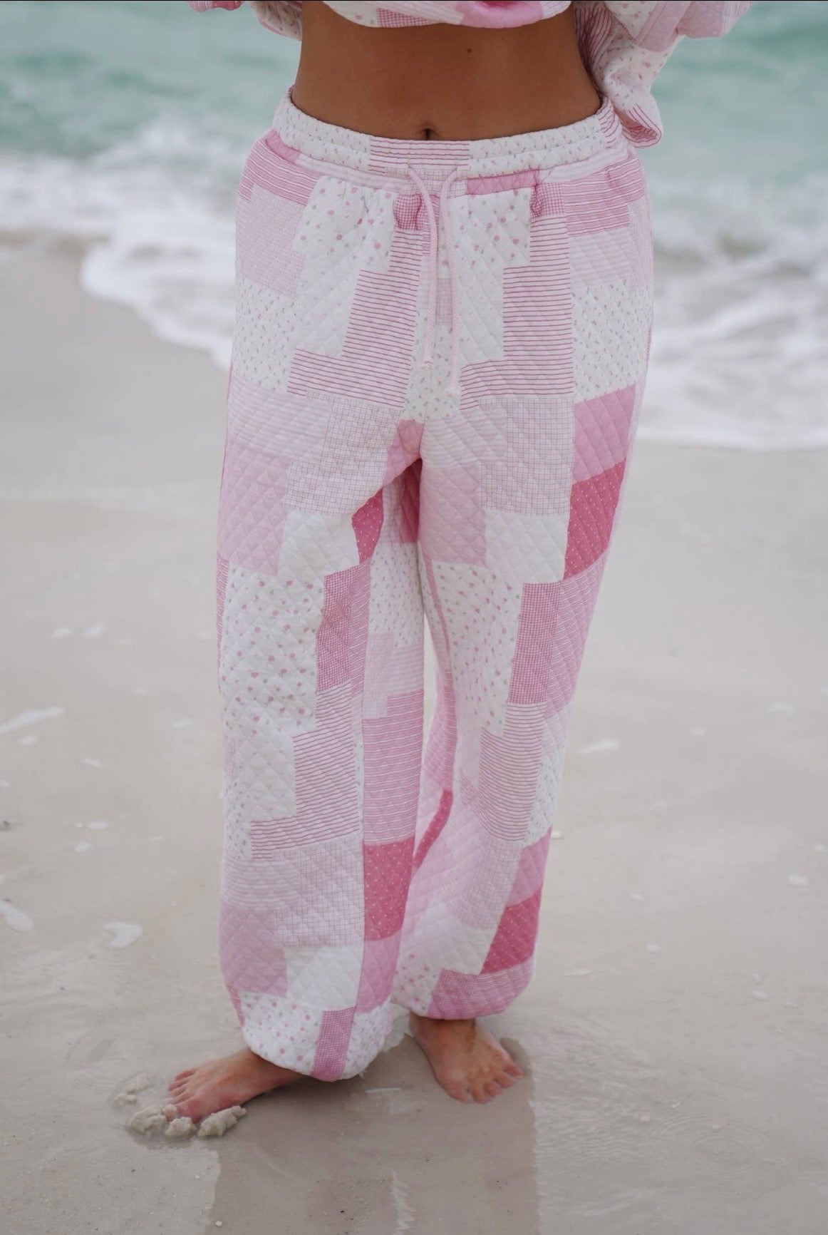 Quilted Patchwork Set - Light Pink