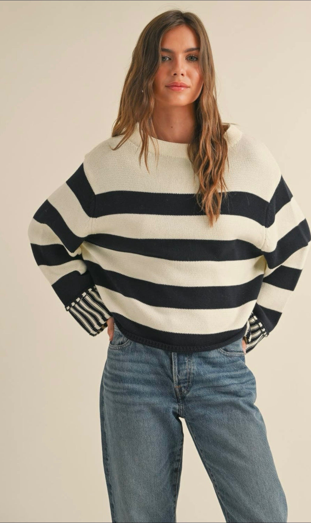 Black & White Striped Sweater
