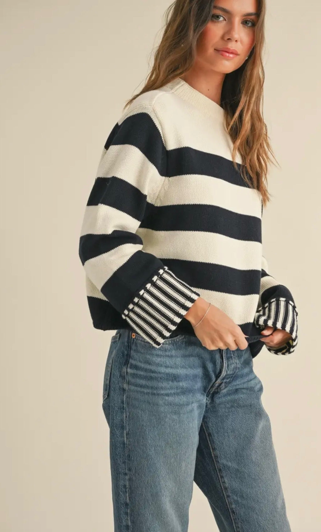 Black & White Striped Sweater