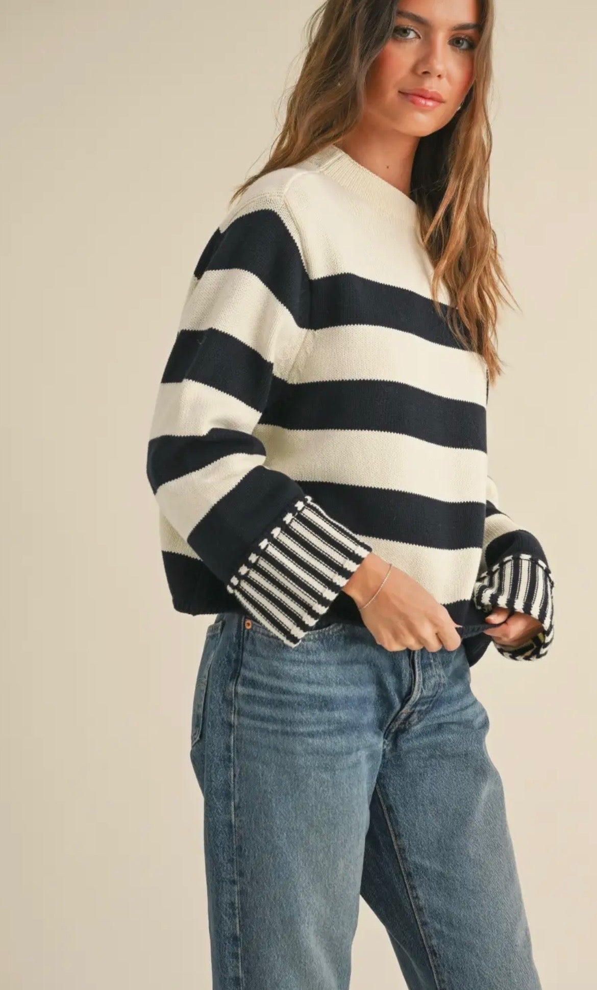 Black & White Striped Sweater
