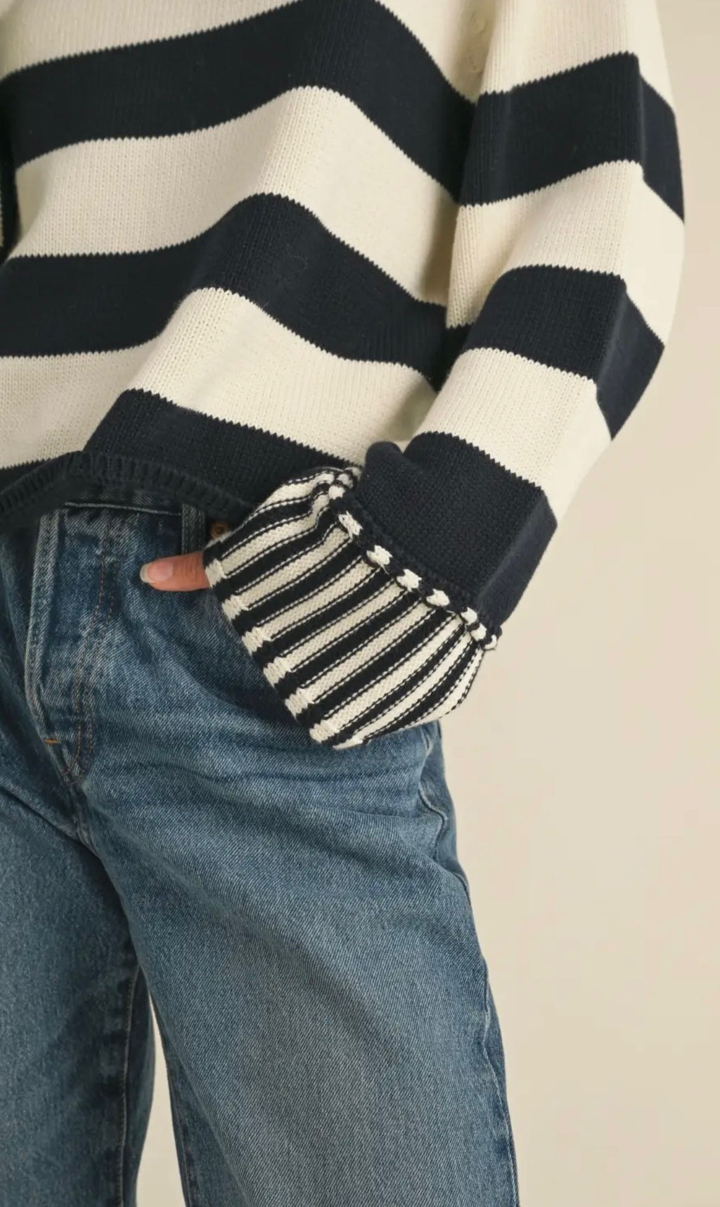 Black & White Striped Sweater