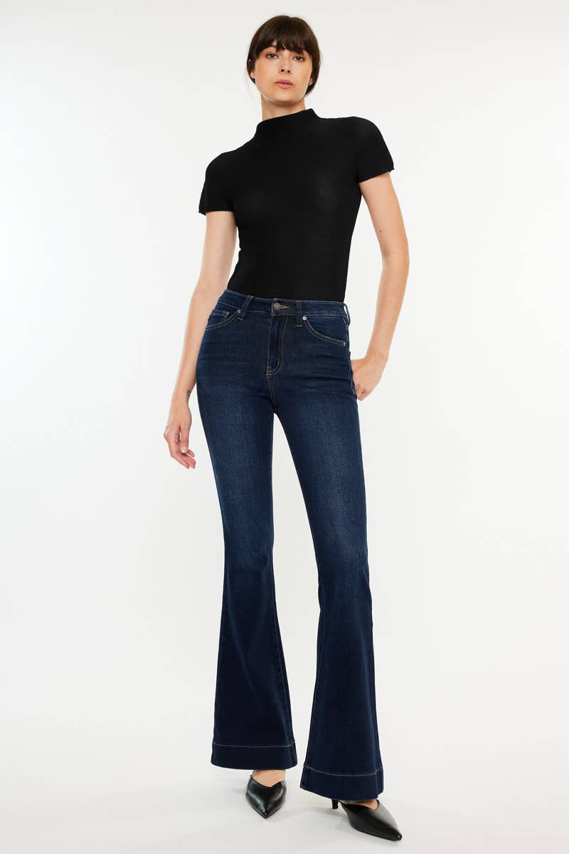 High Rise Flare Kick Jeans