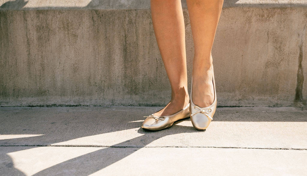 Austin leather ballet flat with bow